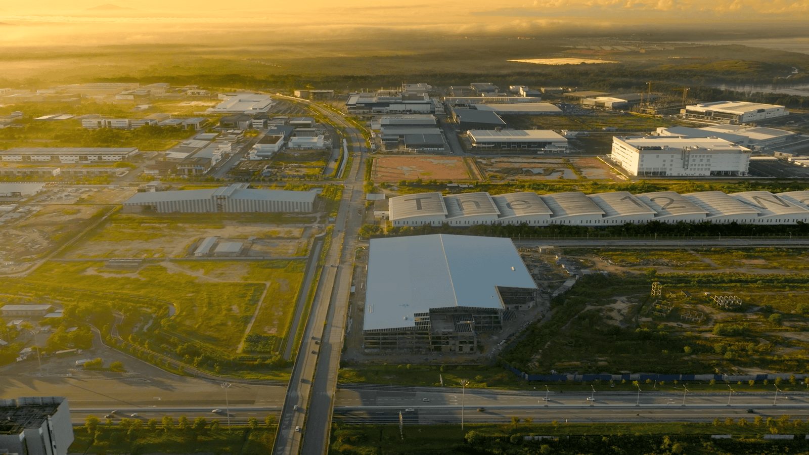 Aerial view of Batu Kawan Industrial Park in Penang, 2024.