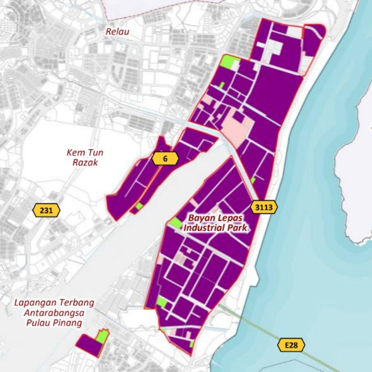 Map of BD-01 Bayan Lepas Industrial Park